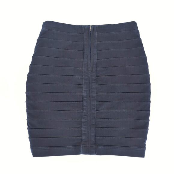 Express Dark Indigo Blue High-Waist Bandage Bodycon Pencil Skirt - Size 6 - NWT - Picture 5 of 14